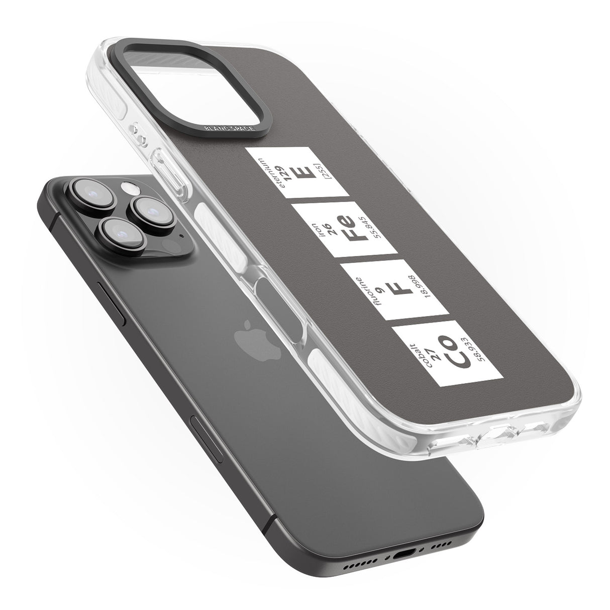 iPhone 16 Pro Max Coffee Element (Grey) Black Impact Phone Case