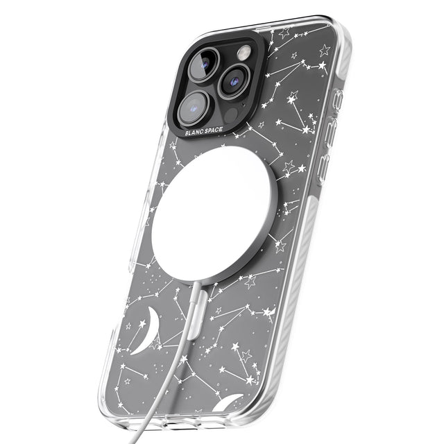 iPhone 16 Pro Max White Constellations Black Impact Phone Case