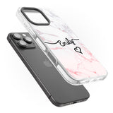 iPhone 16 Pro Max Pink Fade Marble Black Impact Phone Case