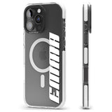 iPhone 16 Pro Max Personalised Clear Text 4B Black Impact Phone Case