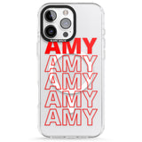 iPhone 16 Pro Max Personalised Clear Text 5B Black Impact Phone Case