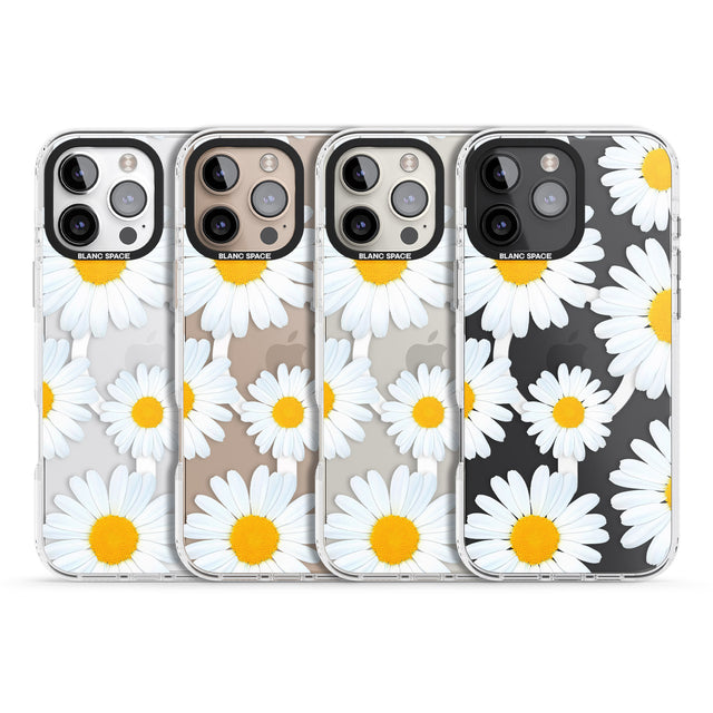 iPhone 16 Pro Max Summer Daisy Black Impact Phone Case