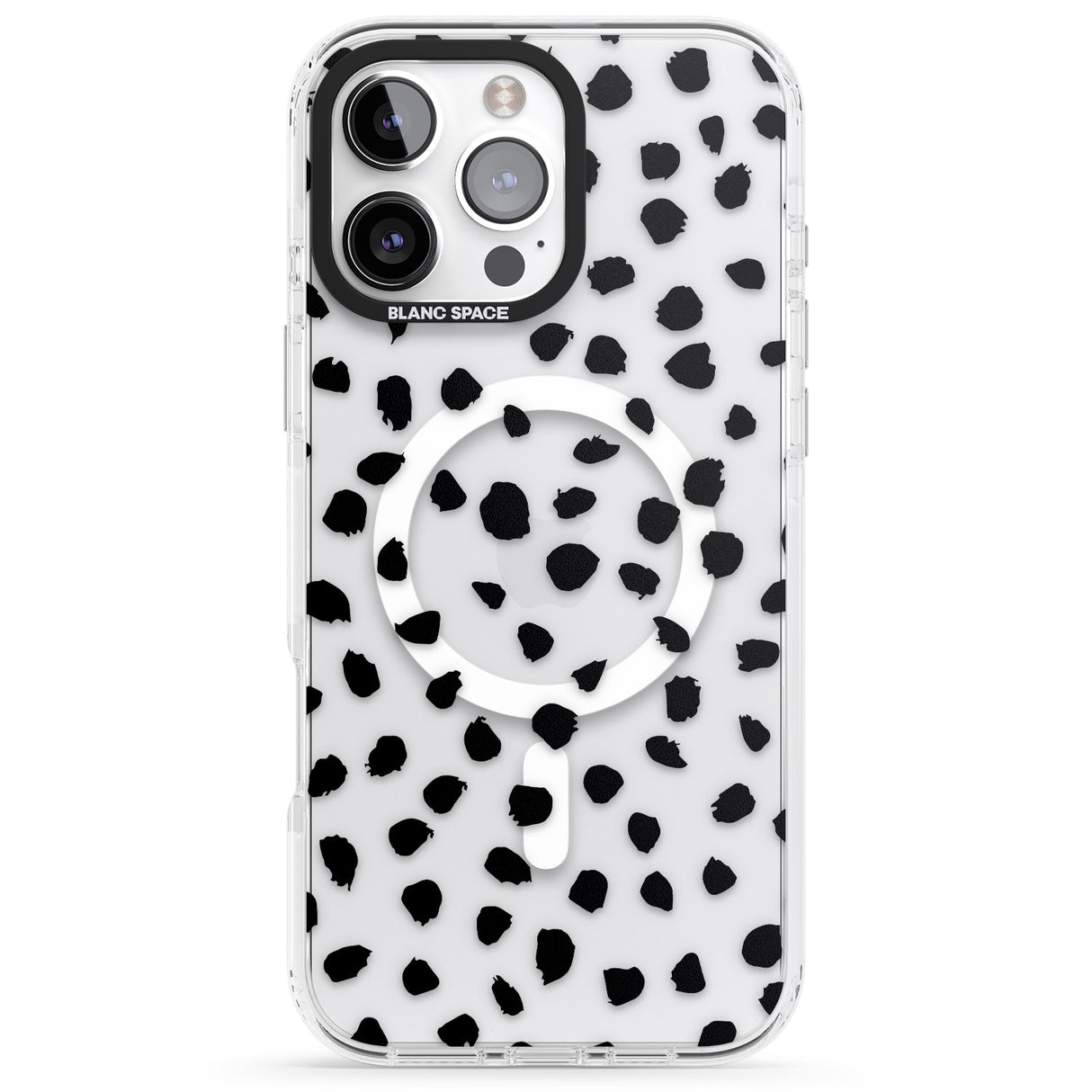 Black on Transparent Dalmatian Polka Dot Spots