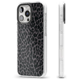 iPhone 16 Pro Max Dark Animal Print Pattern Small Leopard Black Impact Phone Case