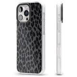 iPhone 16 Pro Max Dark Animal Print Pattern Large Leopard Black Impact Phone Case