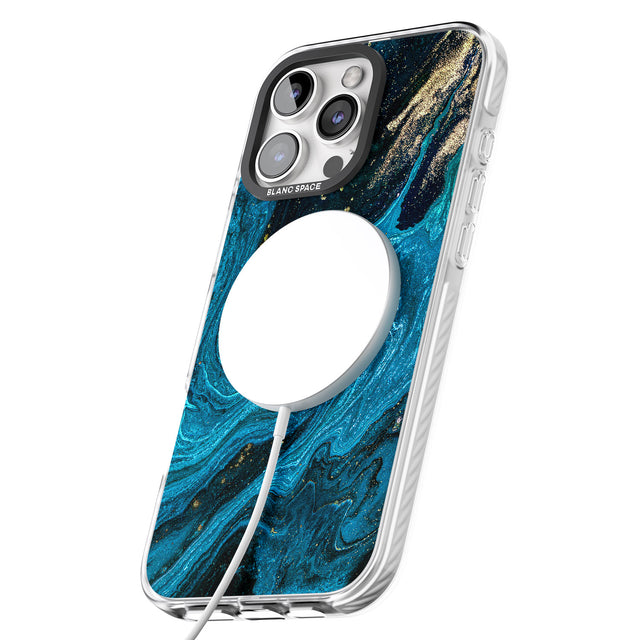 iPhone 16 Pro Max Saphire Lagoon Black Impact Phone Case