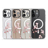 iPhone 16 Pro Max Blossom Flower Black Impact Phone Case