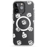 iPhone 16 Pro Max Clear Dice Pattern Black Impact Phone Case