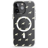 iPhone 16 Pro Max Bull Terrier Dog Pattern Clear Black Impact Phone Case