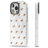 iPhone 16 Pro Max Cavalier King Charles Spaniel Pattern Clear Black Impact Phone Case