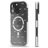iPhone 16 Pro Max French Bulldog Dog Pattern Clear Black Impact Phone Case