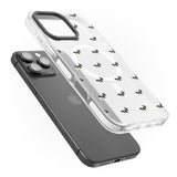 iPhone 16 Pro Max French Bulldog Dog Pattern Clear Black Impact Phone Case