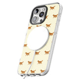 iPhone 16 Pro Max Golden Retriever Dog Pattern Black Impact Phone Case