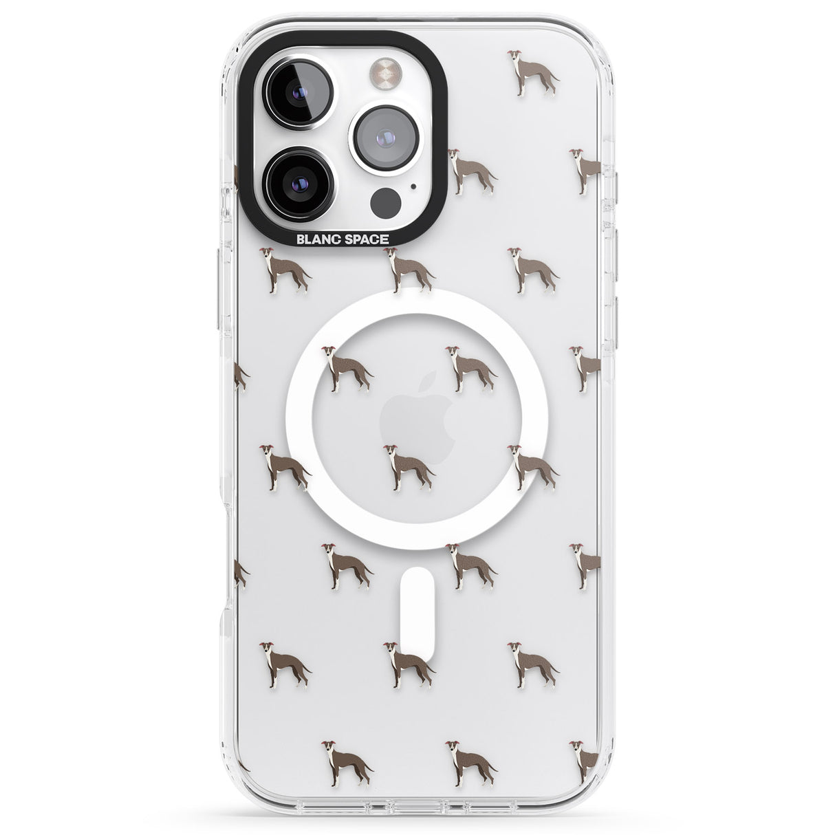 Whippet/Italian Greyhound Dog Pattern Clear