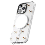 iPhone 16 Pro Max Beagle Dog Pattern Clear Black Impact Phone Case