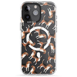 iPhone 16 Pro Max Beagle Watercolour Dog Pattern Black Impact Phone Case