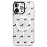 iPhone 16 Pro Max Alaskan Malamute Dog Pattern Clear Black Impact Phone Case