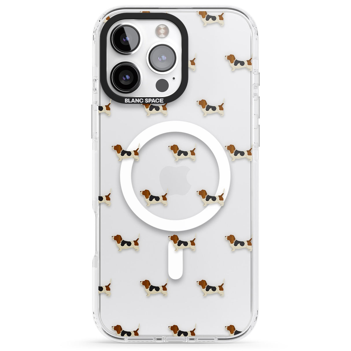 Basset Hound Dog Pattern Clear