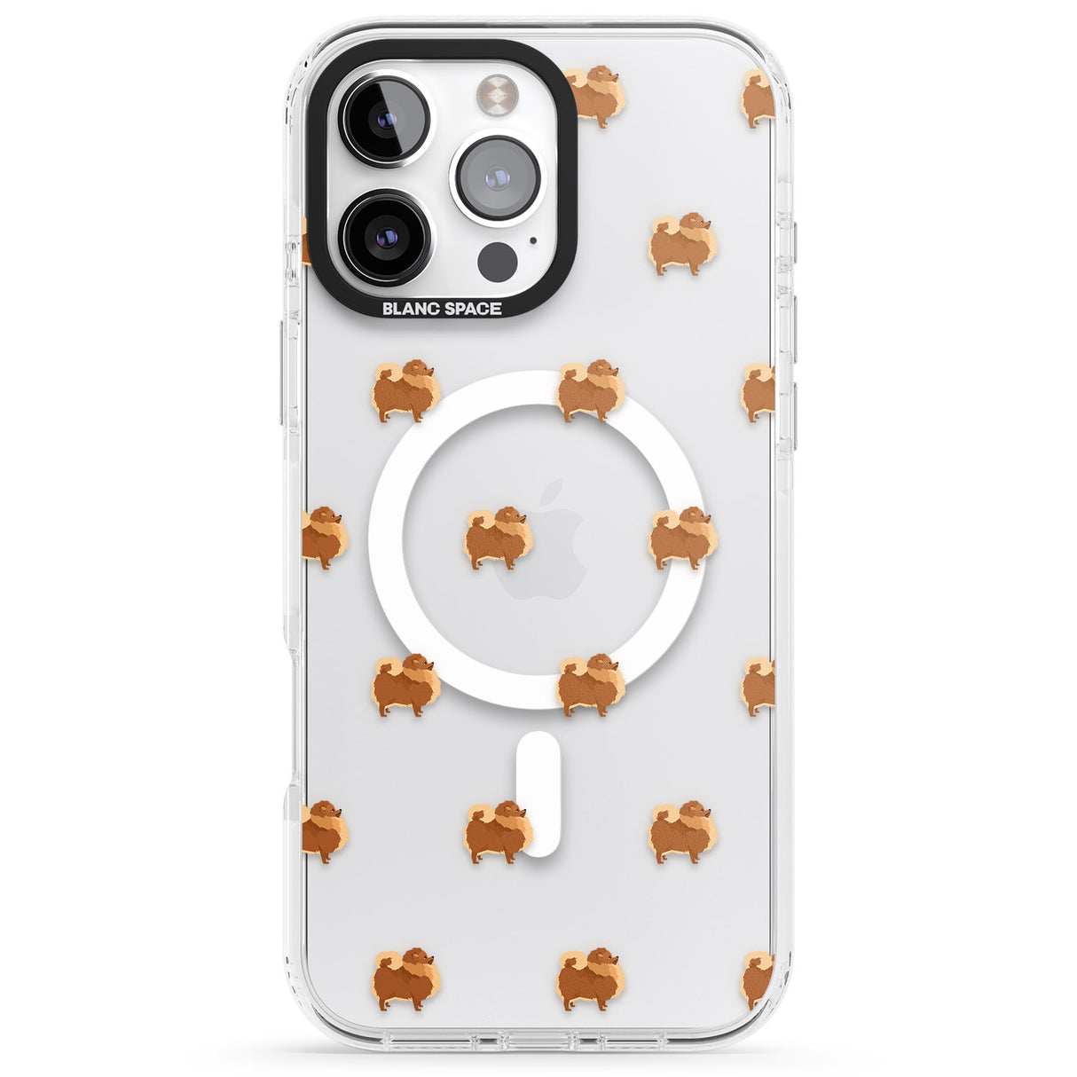 Pomeranian Dog Pattern Clear