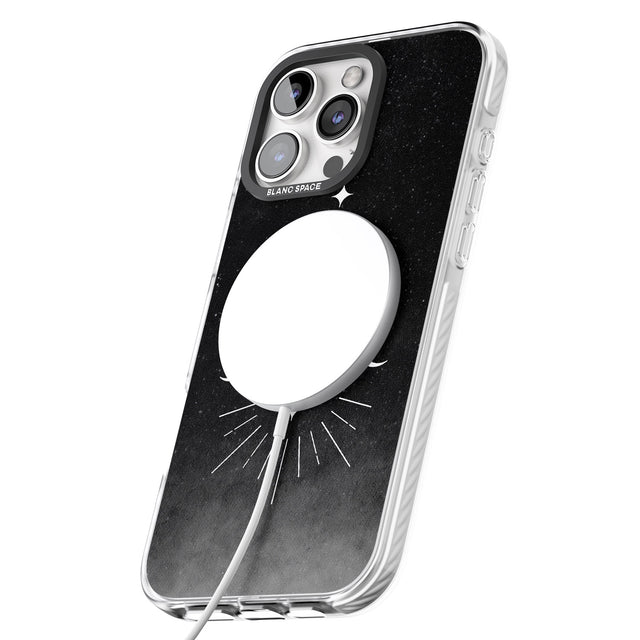 iPhone 16 Pro Max Small Moon Mandala Black Impact Phone Case