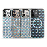 iPhone 16 Pro Max Eyes & Crosses (Clear) Psychedelic Eyes Pattern Black Impact Phone Case