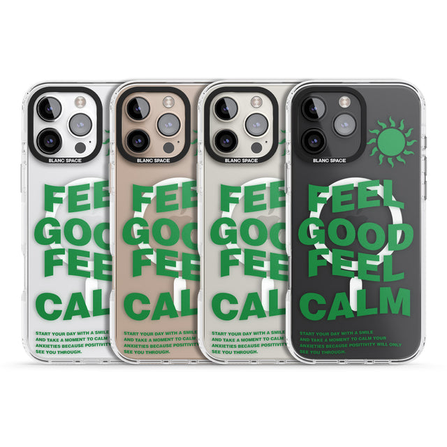 iPhone 16 Pro Max Feel Good Feel Calm (Green) Black Impact Phone Case