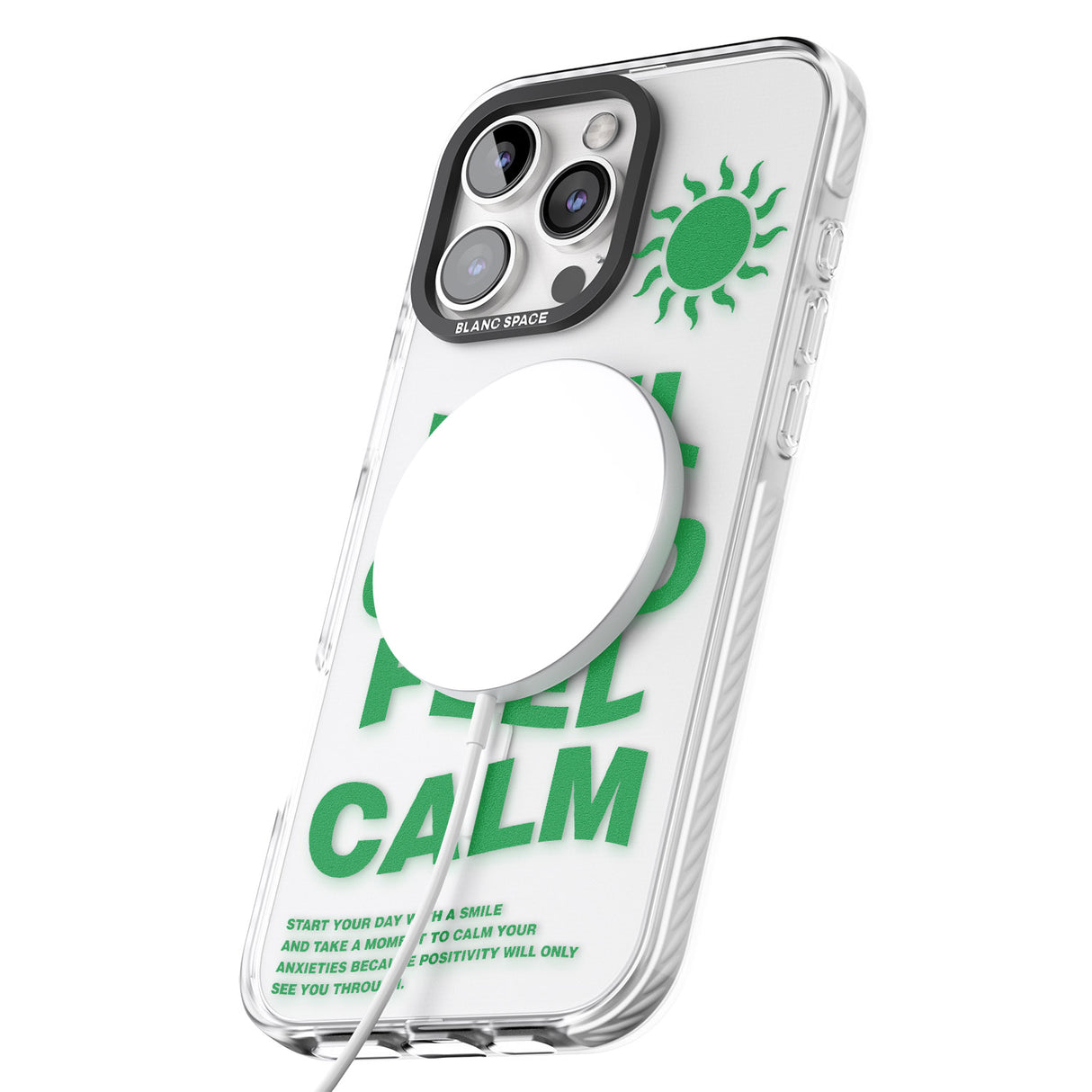 iPhone 16 Pro Max Feel Good Feel Calm (Green) Black Impact Phone Case