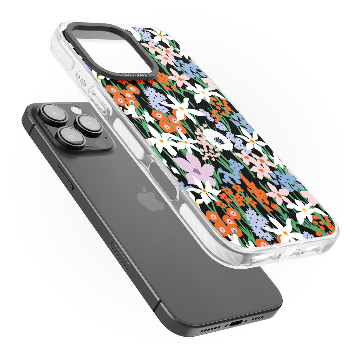 iPhone 16 Pro Max Springtime Meadow: Solid Black Impact Phone Case