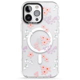 iPhone 16 Pro Max Pink & Purple Flower Mix: Clear Black Impact Phone Case