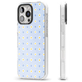 iPhone 16 Pro Max Pale Blue Daisies Black Impact Phone Case