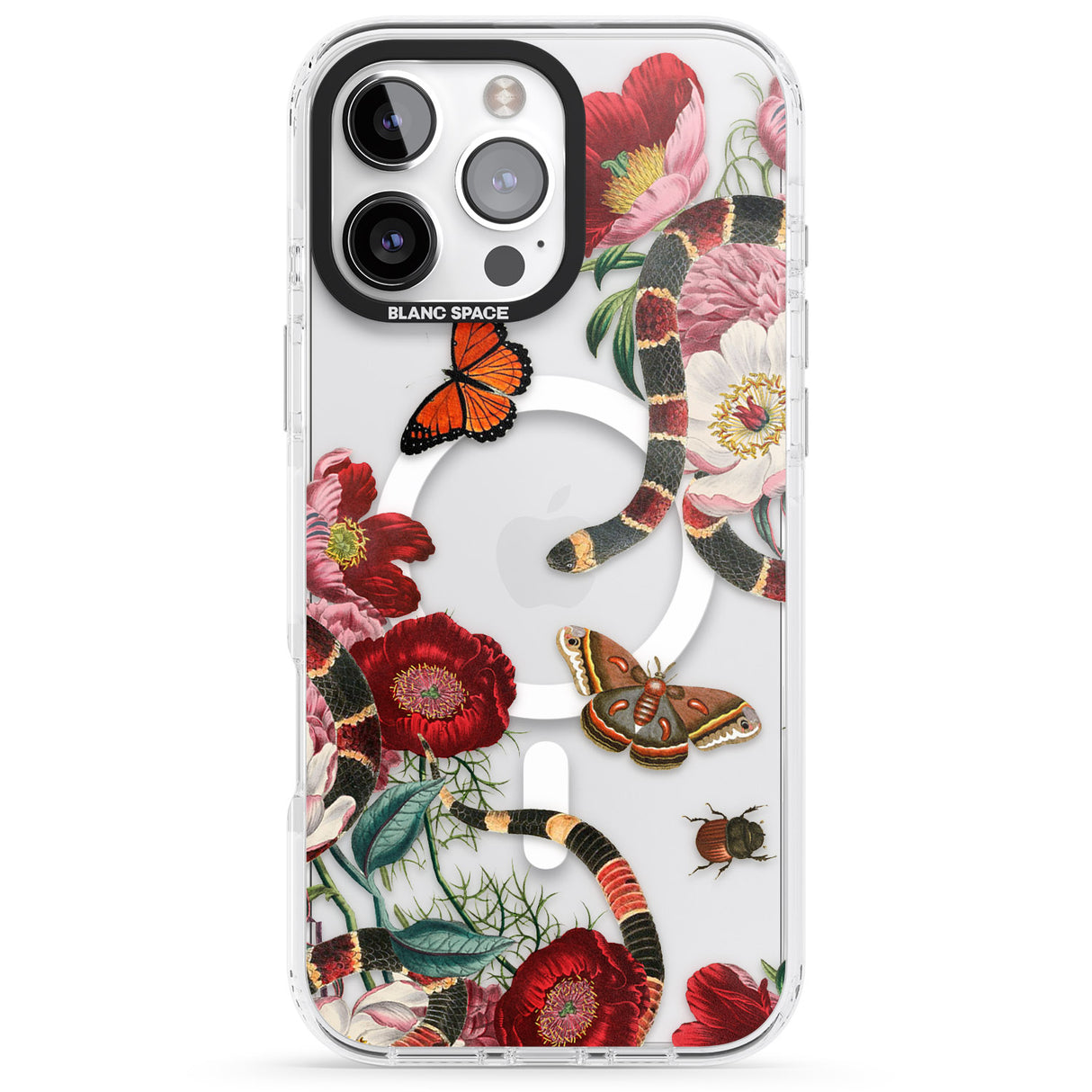 iPhone 16 Pro Max Botanical Snake Black Impact Phone Case