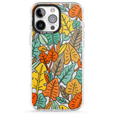 iPhone 16 Pro Max Pastel Toned Autumn Leaves Black Impact Phone Case