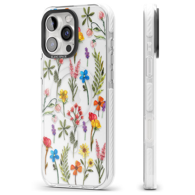 iPhone 16 Pro Max Spring Botanicals Black Impact Phone Case