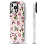 iPhone 16 Pro Max Floral Menagerie Transparent Design Black Impact Phone Case