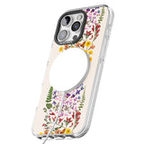 iPhone 16 Pro Max Wildflower Stripe Design - Cream Black Impact Phone Case