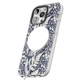 iPhone 16 Pro Max Wildflowers and Ferns on Navy Black Impact Phone Case