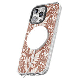 iPhone 16 Pro Max Wildflowers and Ferns on Terracotta Black Impact Phone Case