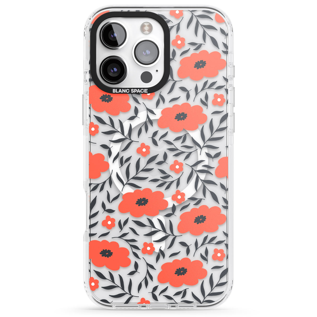 Red Poppy Transparent Floral