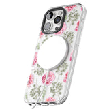 iPhone 16 Pro Max Roses & Eucalyptus Transparent Floral Black Impact Phone Case