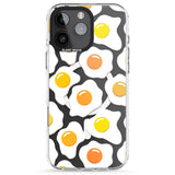 iPhone 16 Pro Max Fried Egg Pattern Black Impact Phone Case