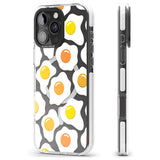 iPhone 16 Pro Max Fried Egg Pattern Black Impact Phone Case