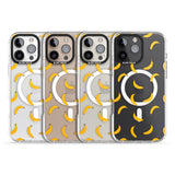 iPhone 16 Pro Max Banana Pattern Black Impact Phone Case