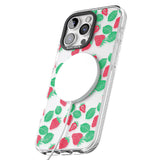 iPhone 16 Pro Max Strawberry Pattern Black Impact Phone Case