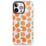 iPhone 16 Pro Max Orange Pattern Black Impact Phone Case