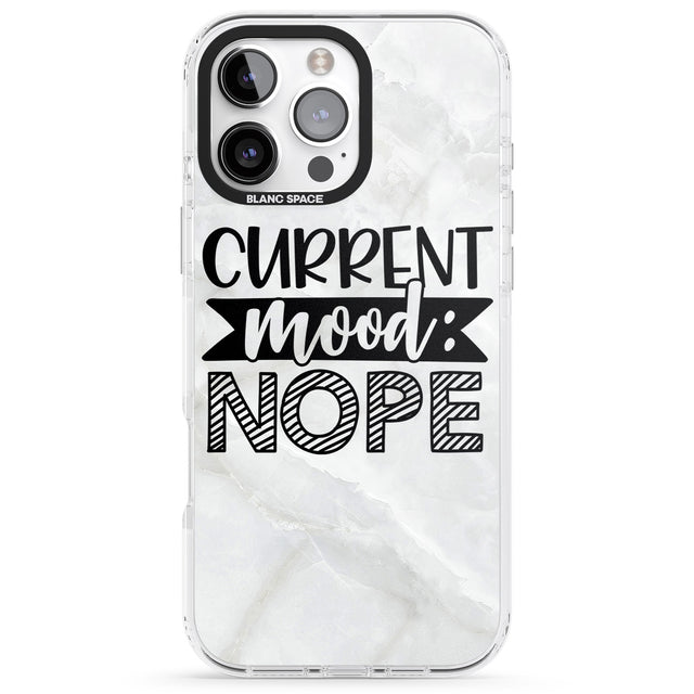 iPhone 16 Pro Max Current Mood NOPE Black Impact Phone Case