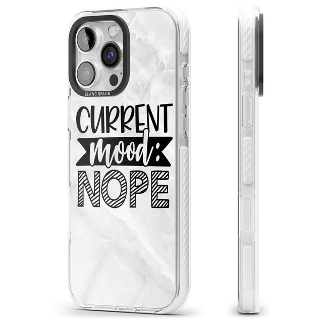 iPhone 16 Pro Max Current Mood NOPE Black Impact Phone Case