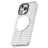 iPhone 16 Pro Max Simplistic Small Grid Designs White Black Impact Phone Case