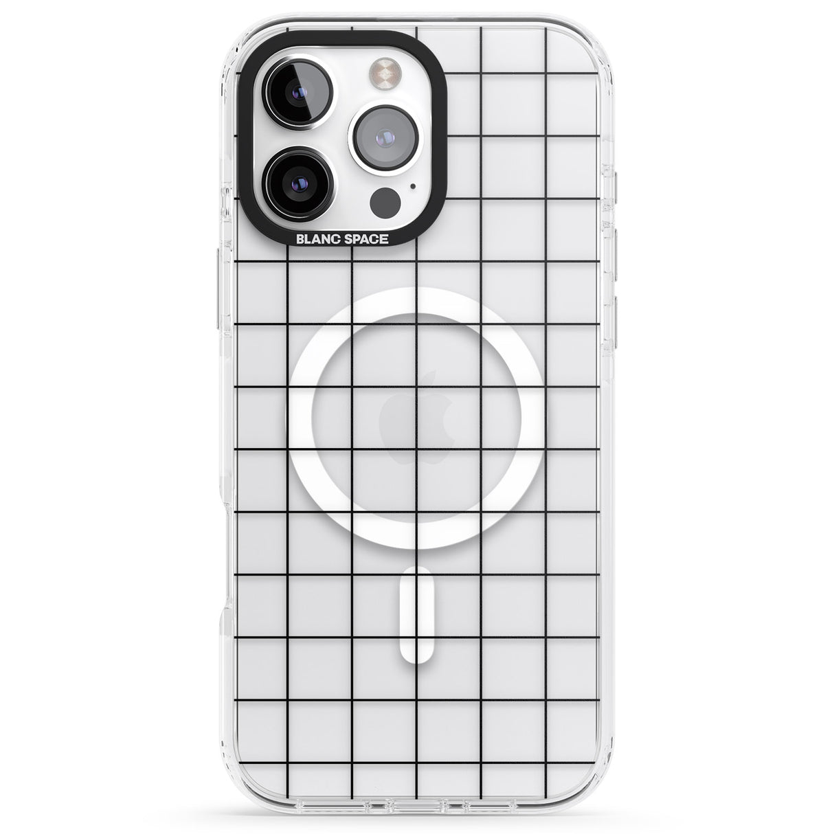 Simplistic Large Grid Pattern Black (Transparent)