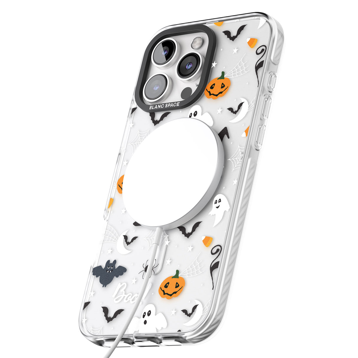 iPhone 16 Pro Max Halloween Mix Pattern Black Impact Phone Case