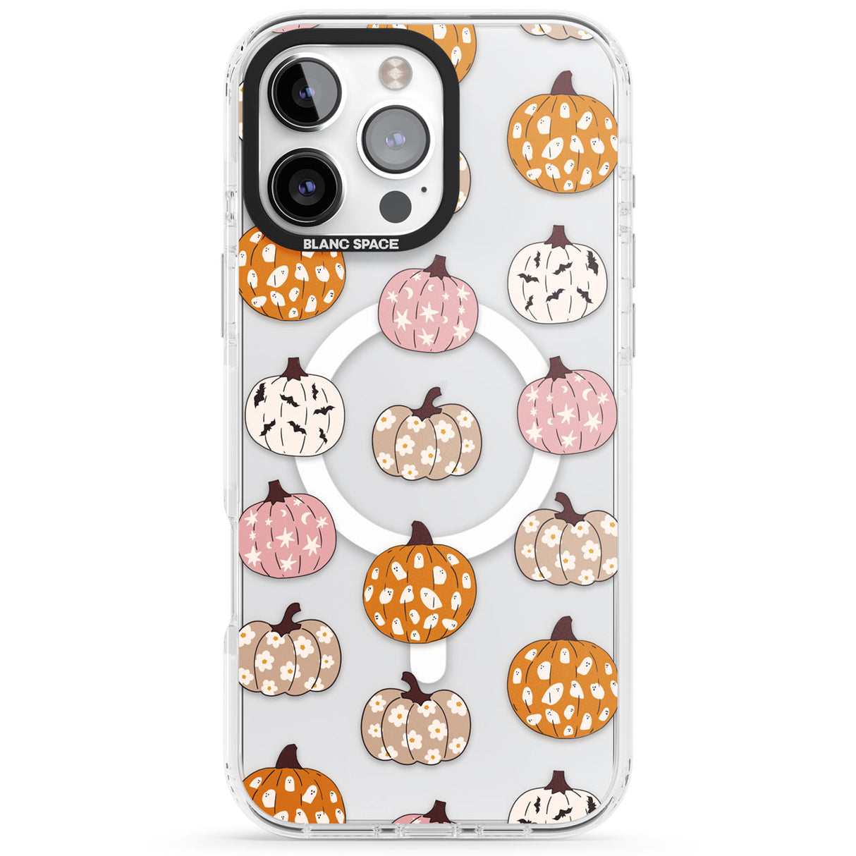 Floral Pumpkins Impact Magsafe Phone Case for iPhone 16 Pro, iPhone 16 Pro Max